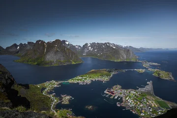 Keuken achterwand Lofoten Aerial view of small town Reine in Lofoten  © Tom
