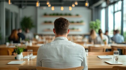 Casual and relaxed coworking space setting with desk laptop and plants creating an inviting atmosphere for productive networking meetings and collaborative work