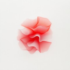 Abstract Red Wave Design with Soft Curves and Flowing Forms