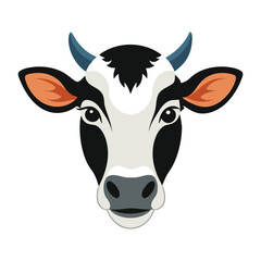 cow head vector illustration