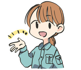 作業着 ユニフォーム 制服 女性 工場勤務 案内