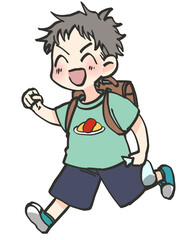 走る男の子