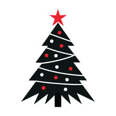 christmas tree vector illustration