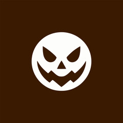 Spooky Jack o Lantern Icon Vector Design
