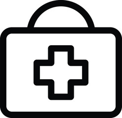 a medical bag icon with a cross