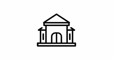 Naklejka premium Icon vector museum