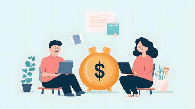 9. A financial adviser helping a couple plan their budget