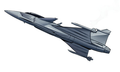 Jas39 Gripen fighter aircraft drawing