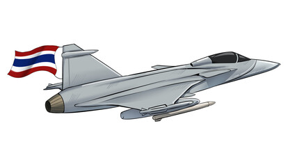 Jas39 Gripen fighter aircraft drawing