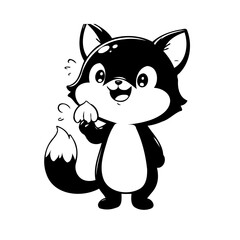 Enchanting cartoon fox illustration brings joy and playfulness to any creative project or design
