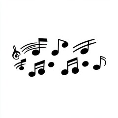 Musical Notes Design Symbolizing Rhythm and Melody in Creative Art