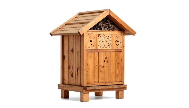 Wooden bee hotel, simple design