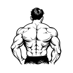 Illustrative depiction showcasing a muscular figure symbolizing strength and dedicated fitness