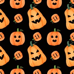 halloween seamless pattern background 