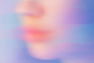Soft abstract portrait with blurred colors expressing emotion and depth in a creative and artistic way