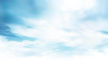 An ethereal expanse of light blue sky, filled with wispy, translucent clouds that gradually lighten towards a bright, almost white zenith