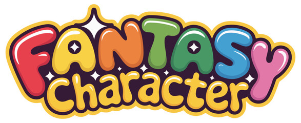 colorful fantasy character text banner