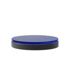 Blue_GlassPodium_Minimalist_Modern_Isolated
