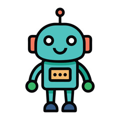funny cartoon robot