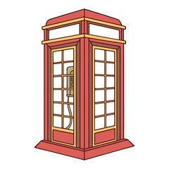 Obraz premium Classic Red Telephone Booth