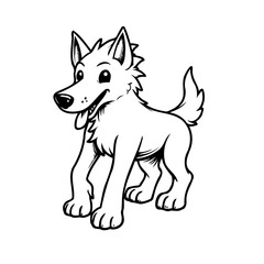 Playful canine illustration a cheerful and captivating vector art a spirited dog design for kids