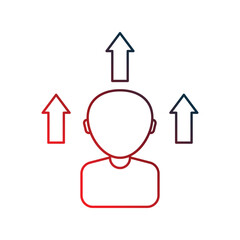 Self Improvement icon with white background vector stock illustration