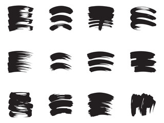 A Set of Rough Charcoal & Dry Brush Stroke Shapes – Vol.1