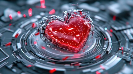 Technological Heart: A Futuristic Love Concept