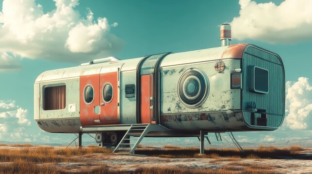 home futuristic examination of a retro medical mobile home