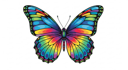 Beautiful colorful butterfly vector illustration drawing for design and decoration purposes art and craft use