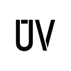 UV monogram logo design letter text name symbol monochrome logotype alphabet character simple logo