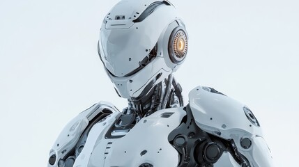 Fototapeta premium futuristic 3d rendering style of a transforming robot