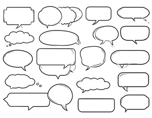Obraz premium Collection of various comic speech bubbles (1)