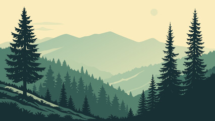 landscape with mountains