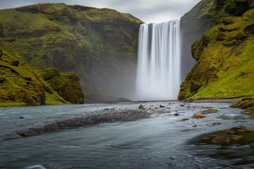 Skógafoss is a 60-meter waterfall in southern Iceland © Tom