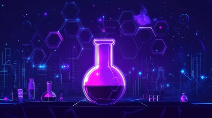 scn futuristic illustration of a chemical compound scan