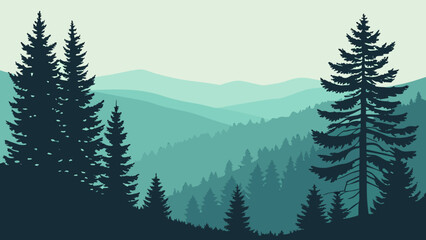 vector illustration of a forest
