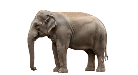 Majestic elephant stands tall showcasing its impressive size and features.