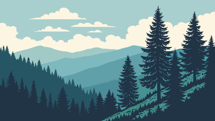 winter forest landscape