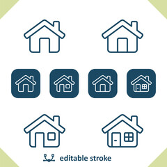 House Icons. Home, Building, Real Estate Icon