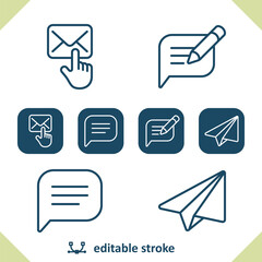 Message - Contact - Contact Us Icons