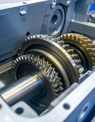 Close-up of intricate gear assembly