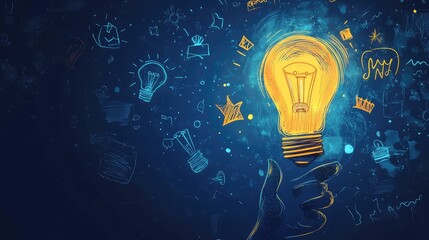 artwork hand drawn presentation slide with clear insights