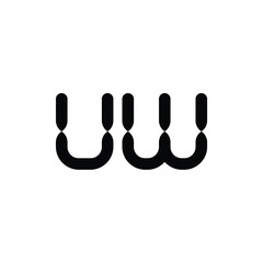 UW monogram logo design letter text name symbol monochrome logotype alphabet character simple logo