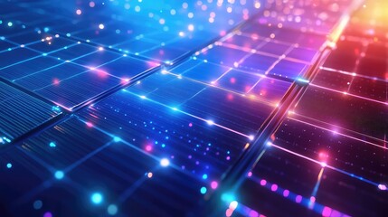 energy holographic style pulsating solar panel