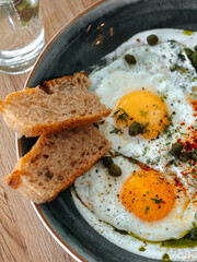 Turkish eggs for breakfast