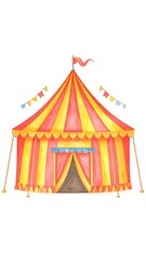 Obraz premium Watercolor circus tent illustration (3)