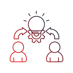 Knowledge Transfer  icon with white background vector stock illustration