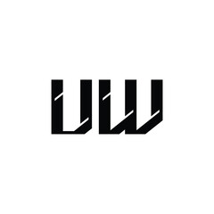 UW monogram logo design letter text name symbol monochrome logotype alphabet character simple logo