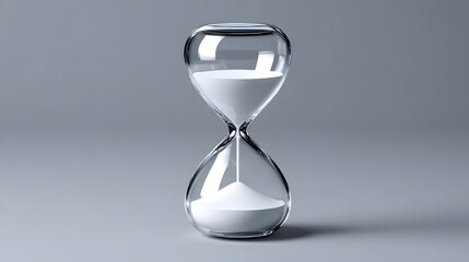 An elegant hourglass stands as a symbolic representation of the constant and measured passage of time, a visual metaphor for the fleeting nature of opport and the importance of punctuality.